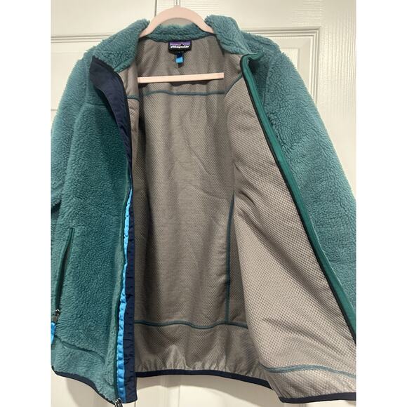 Patagonia Classic Retro-X Deep Pile Fleece Jacket Green Size L - Picture 12 of 16
